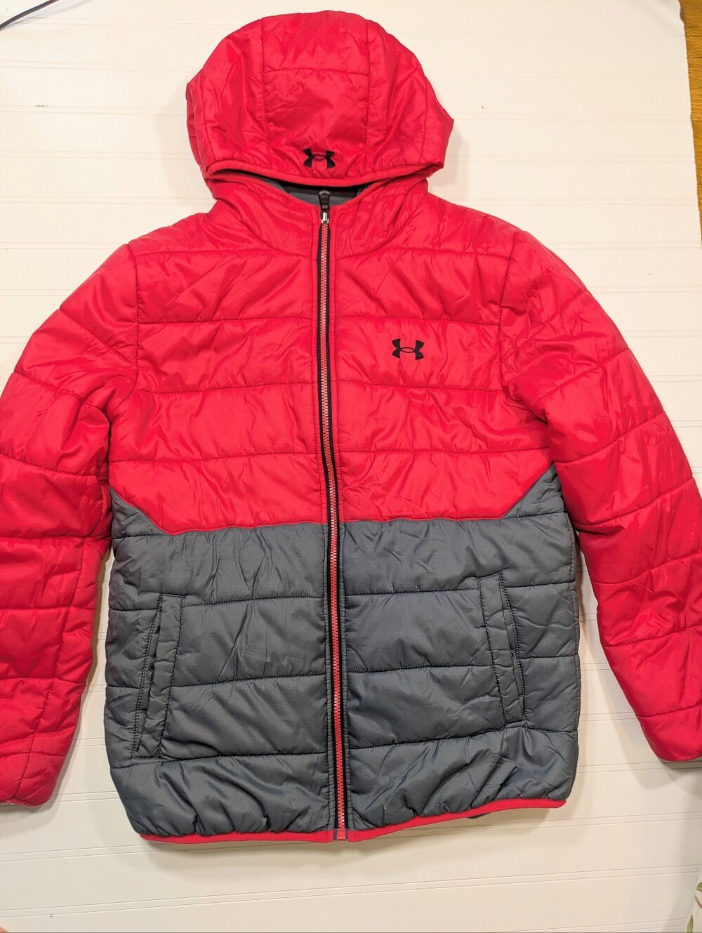 Under Armour Red/Gray Reversible Insulated Jacket